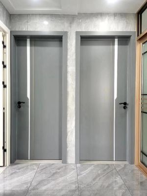 ISO9001 εξωτερικές πόρτες σιταριού δωματίων ξύλινες, σύγχρονη ξύλινη πόρτα εισόδων T45mm